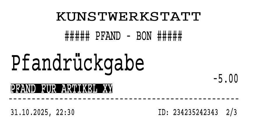 Layout Pfand-Bon